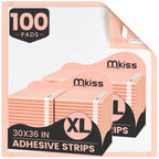 MKISS Bed Pads with Adhesive Strip 30"x36", 100 Count, Thick Absorbent Incontinence Adults Underpads Disposable, Leakproof Pee Pads, Extra Large Pet Training Pads