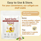 Louma NuvaPure Aged Garlic - 7500mg Odorless, Lumine Aged Garlic Extract, Non-GMO - 180 Softgels