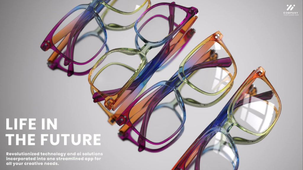 DTIUGUTAE Oversized Square Blue Light Blocking Glasses for Women and Men - Gaming & Computer Anti-Fatigue (Rainbow)