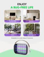 Buzbug LED Bug Zapper Indoor, 50000 H Long-Lasting LED, Energy Saving & Dual Band Attraction, High-Voltage Electric Mosquito Zapper, Fly Trap Mosquito Trap, Fly Killer -MA015B