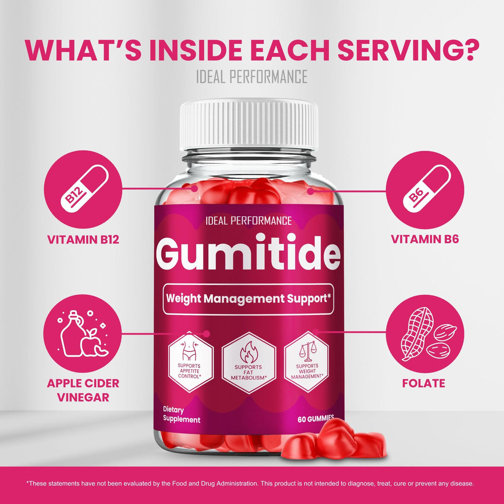 IDEAL PERFORMANCE Gumitide Gummies, Gumitide Gummy Reviews (60 Gummies)