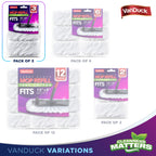 VanDuck 100% Cotton Terry Mop Pads 15x8 Inches 3-Pack, Terry Cloth Mop Covers (Handle is Not Included)