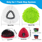 Mop Heads Replacements for Ocedar, Mop Replace Head for o Cedar Easywring 1 Tank, Spin Mop Replacement Head Mop Heads Include 4 Pack Spin Mop Refills, 1 Pack Scrubber Mop Head and 1 Mop Base