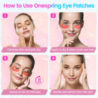 Onespring Eye Masks (48 Pairs) - Face Masks Skincare, Undereye Patches for Puffy Eyes, Dark Circles, Wrinkles, Collagen Eye Gels for Bridesmaid - Gifts for Women, Bachelorette Party Favors