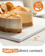 Kootek 14 Inch Square Cake Drums, 1/2 Inch Thick Sturdy Boards with Fully Wrapped Edges, Heavy Duty Corrugated Cardboard Base for Decorating Baking Supplies, Base para Pastel, 6 Pack