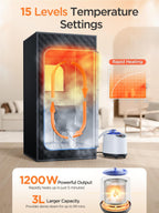 pikulLA Portable Sauna for Home, Personal Portable Steam Sauna Tent with 1200W 3L Steamer Heater, 15 Levels, Remote Control, Foldable Chair, Cozy Big Size 36 * 36 * 71 inches