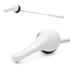 Qualihome White Finish Front Mount Toilet Handle Replacement Kit, Universal Toilet Tank Flush Lever Fits Most Standard Front-Mount Toilet Tanks