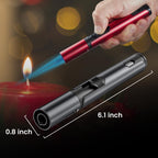 Urgrette 4 Pack Butane Torch Lighters, 6-inch Refillable Pen Lighter Adjustable Jet Flame Butane Lighter for Grill BBQ Camping (Gas Not Included)