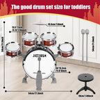 Kids Drum Set for Toddlers 3-5 - Musical Instruments Toys Birthday Gifts