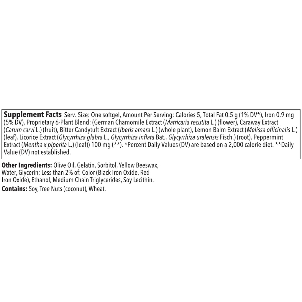 Iberogast Softgels, Herbal Relief of Stomach Upsets: Occasional Indigestion, Bloating, Gas, Nausea, Upset Stomach; 6-Herb Blend with Iberis Amara, Peppermint, Licorice, Lemon Balm; 30ct