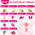 12-In-1 Beef Organ Supplement for Women - Beef Liver, Uterus, Kidney, Heart, Pancreas, 5 Vitamins & 2 Herbs, Hormone Balance, Menstruation, Energy, Immune - 100% Grass Fed, Pasture Raise - 120 Caps
