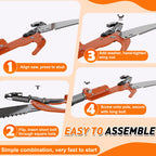 SISUPASSIE 26FT Reach Tree Trimmer, Telescoping Pole Saw with 5-20FT Extension Pole, Manual Tree Pruner Extendable for Yard, Garden, Patios