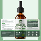 Oil of Oregano Drops with Black Seed Oil, Turmeric Oil, Vitamin E & Olive Oil Based, Immune Digestive Cleanse & Detox*, 80% Carvacrol Cold-Pressed Natural Aceite de Oregano, 2 Fl Oz, 8 Month Supply
