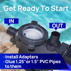 Aquastrong In/Above Ground Pool Pump High Flow Self Primming Swimming Pool Pump,