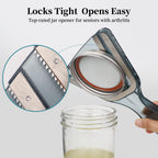 Jar Opener for Weak Hands & Seniors with Arthritis – Easy Twist-Off Lid & Bottle Opener – Ergonomic Non-Slip Handle, Unique Kitchen Gadget & Ideal Christmas Gift for Elderly, Women & Men (Gray)
