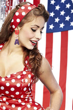 2 Pairs Fourth of July Earrings American Flag Patriotic Earrings for Women Beaded Star USA Tassel Drop Dangle Earrings 4th of July Independence Day Holiday Gifts