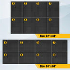 PBHEPJ 8 Pcs Metal Pegboard Panels, Heavy Duty Peg Boards for Garage and Garden Tool Storage, Includes Drywall Anchors and Screws Kits, Black (8 pcs 16in x 12in)