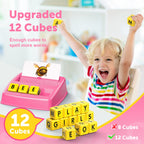 LIWIN LET'S GO! Toys for 3-8 Year Olds Girls, Matching Letter Spelling Games for Kids Ages 3-8 Preschool Learning Educational Toys for Kids Birthday Gifts for 3-8 Year Olds Girls Pink