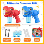 Yunaking Bubble Machine Gun 2 Pack Rechargeable Kids Toys Gift Ages 3-5 4-8
