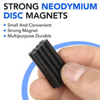 TRYMAG Small Rare Earth 6 Different Sizes Black 255Pcs Tiny Magnets for Crafts, Heavy Duty Neodymium Round Mini Refrigerator Magnets for Whiteboard, Locker, Kitchen, Office, School