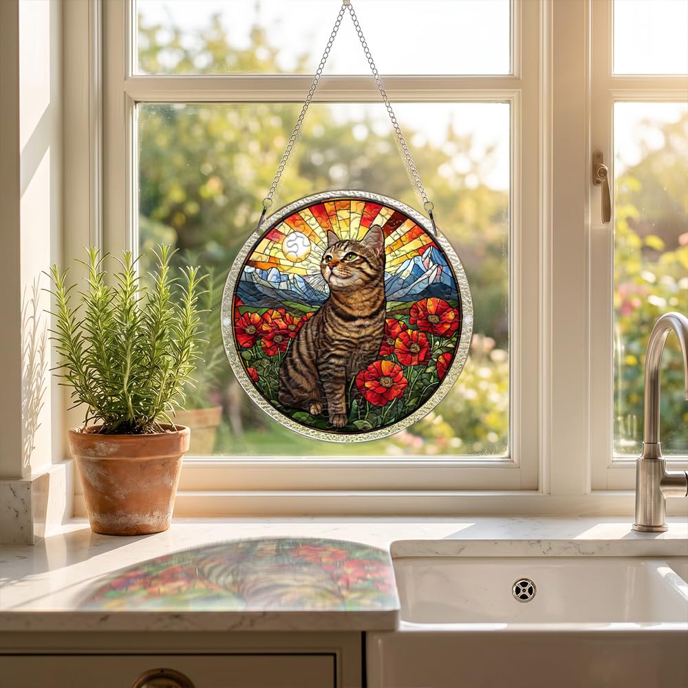 zhuoyaju Acrylic Jigsaw Puzzle Suncatcher, Stained Glass Suncatcher Puzzle