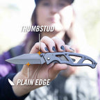 Gerber Gear Paraframe I EDC Folding Pocket Knife, 3" Fine Edge with Safety Frame Lock, Stainless Steel, Grey