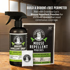 Grandpa Gus's Rodent Repellent Spray - Peppermint Oil Spray for Rodents & Mice - Plant-Based Mouse Deterrent for Cars, RVs, Garages & Indoor Spaces - Non-Staining Formula - 16 oz