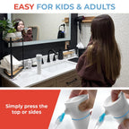 SqueezMe EasyPump Toothpaste Dispenser System - No-Mess Toothpaste Dispenser for Kids, Adults, Families - Hygienic Design & Easy One-Hand Use - Organizers & Accessories for Bathroom - Universal Fit