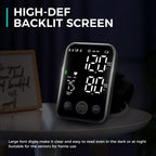 Oklar Blood Pressure Monitor Upper Arm Monitors for Home Use BP Machine Sphygmomanometer with 2x120 Reading Memory Adjustable Arm Cuff 8.7"-15.7" Large Display with LED Background Light Storage Bag