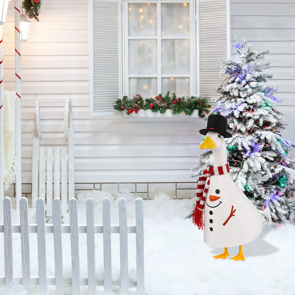 Christmas Goose Outfit Winter Snowman Goose Costume for Outdoor Decor