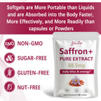 Yalei Saffron Extract Supplements 88.5mg,240 Softgels, 4 Month Supply- Boost Energy & Mood, Support Eye & Heart Health- Vegan, Gluten Free