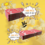 YESMONA Flat Bottom Popcorn Bags, 2 oz Paper Popcorn Bags for Family Movie Night Baseball Themed Carnival Christmas Birthday Party (200Pcs)