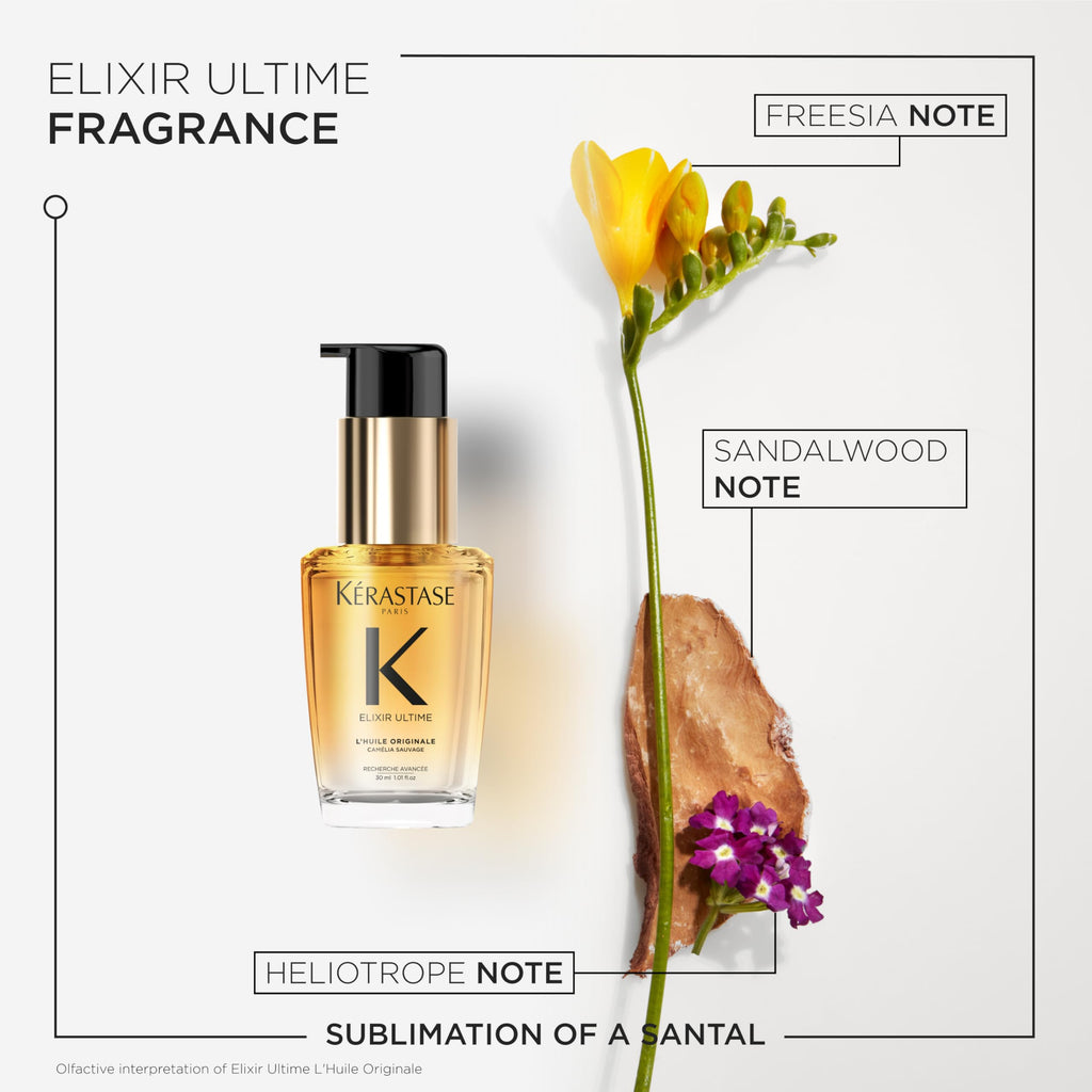 Kerastase Elixir Ultime Refillable Oil – For Shine & Hydration, 1.01 Fl Oz