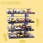 Hotwheels Display Case,Hot Direct Wheels Dispaly Case,1/64 Scale Diecast Toy Car Storage, Parking Garage Diorama - Freestanding Storage with 4 Levels 24 Spots Maximum 40 Cars(Cars Not Included)