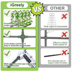 iGreely Cucumber Trellis for Raised Bed, U-Shape Garden Arch Metal Support for Climbing Plants, Metal Arch Vegetables Trellis, Plant Support for Vine (Green, 69.3" L×30" W×47.2" H)