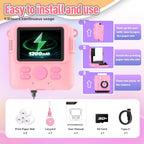 ESOXOFFORE Instant Print Camera for Kids, Christmas Birthday Gifts Girls Boys Age 3-12, HD Digital Video Cameras Toddler, Portable Toy 3 4 5 6 7 8 9 10 Year Old Girl with 32GB SD Card-Pink