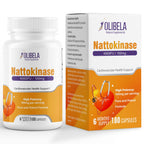 OLIBELA Nattokinase 4000FU 180 Capsules Vegan, Non-GMO – Nattokinase Enzymes Supports Circulatory Wellness, Cardiovascular Health and Healthy Blood Flow | 6-Month Supply*