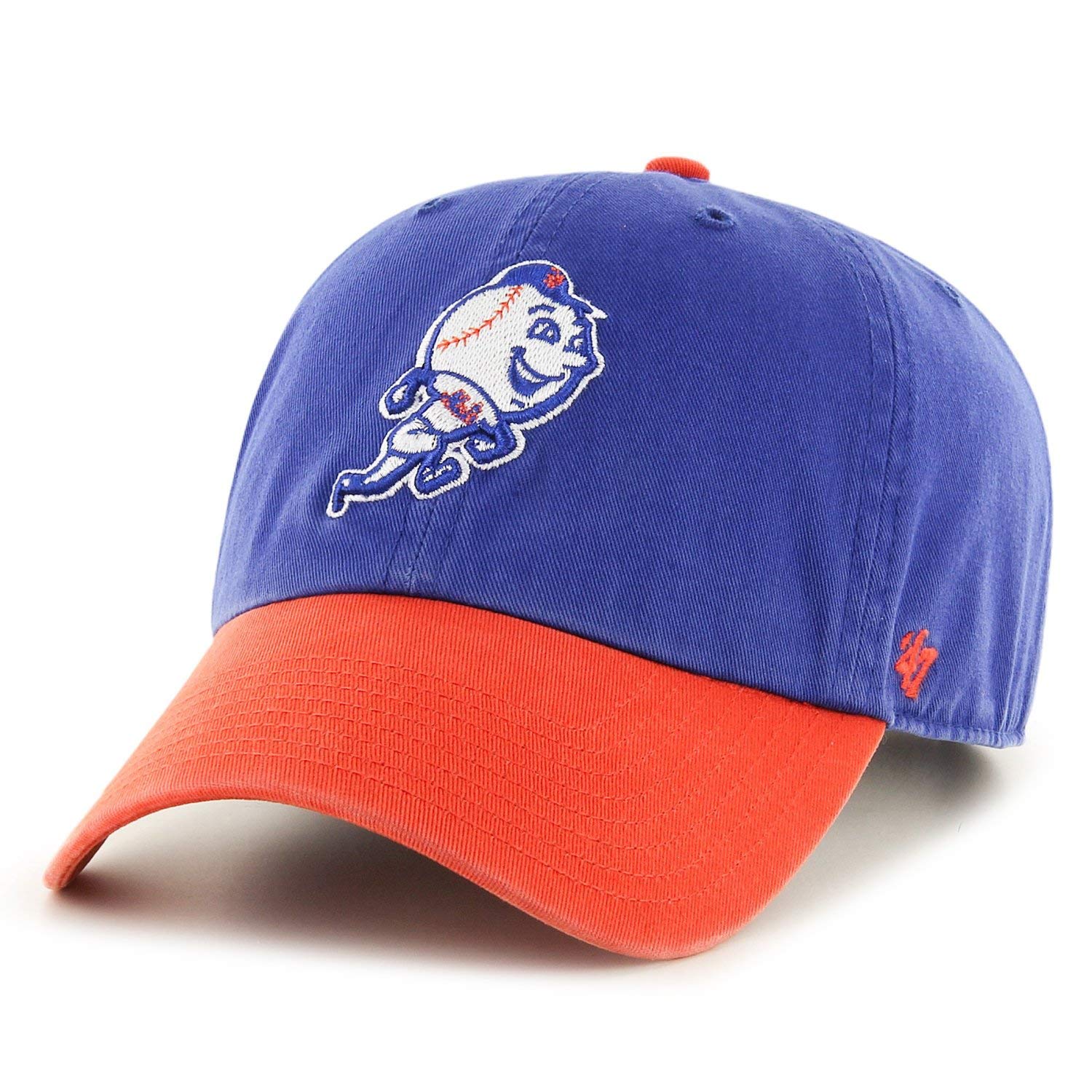 47 New York Mets Brand MLB Clean Up Adjustable Blue - Mr. Met Logo