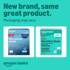 Amazon Basics Coated Nicotine Polacrilex Gum 4 mg, Ice Mint Flavor, Stop Smoking Aid, 160 Count (Previously Amazon Basic Care)