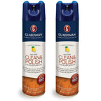 Guardsman Clean & Polish For Wood Furniture - Lemon Fresh - 12.5 oz - Silicone Free, UV Protection - 2 Pack