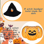 Zimomo Clothes for labubu Dolls - Cute Outfit for 6.7 Inch (17cm) 1-Piece Costume Accessory, (Doll Not Included) - Perfect for Collectors and Dress-Up (Halloween Pumpkin Set A)
