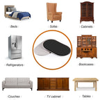 Large Furniture Sliders for Carpet & Hardwood Floors, 8 PCS 9-1/2" x 5-3/4" Oval Reusable Heavy Duty Furniture Movers Sliders, Easily and Safely Move Any Item, Beige