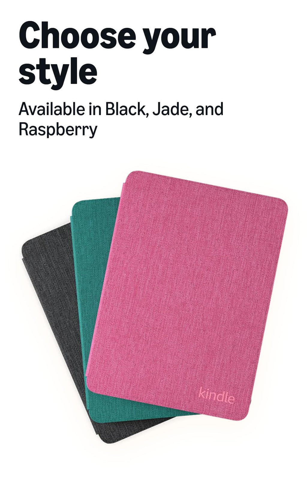 Amazon Kindle Paperwhite and Kindle Colorsoft Case, Lightweight and Water-Safe, Foldable Protective Cover - Fabric