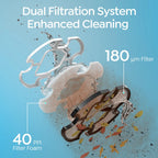 S2 Cordless Robotic Pool Cleaner for Above Ground Pools, Cordless Pool Vacuum, Dual-Layer Filtration, 90-Min Cleaning Cycle, Small-Medium Pool Coverage, Self-Parking (Sky Blue)