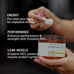 BEYOND RAW Creatine HCl Powder, Science Backed, Lab Grade, Creatine for Women & Men, Muscle Strength, Energy Production, Athletic Performance, Cognitive Support, Cellular Hydration, 60 Servings