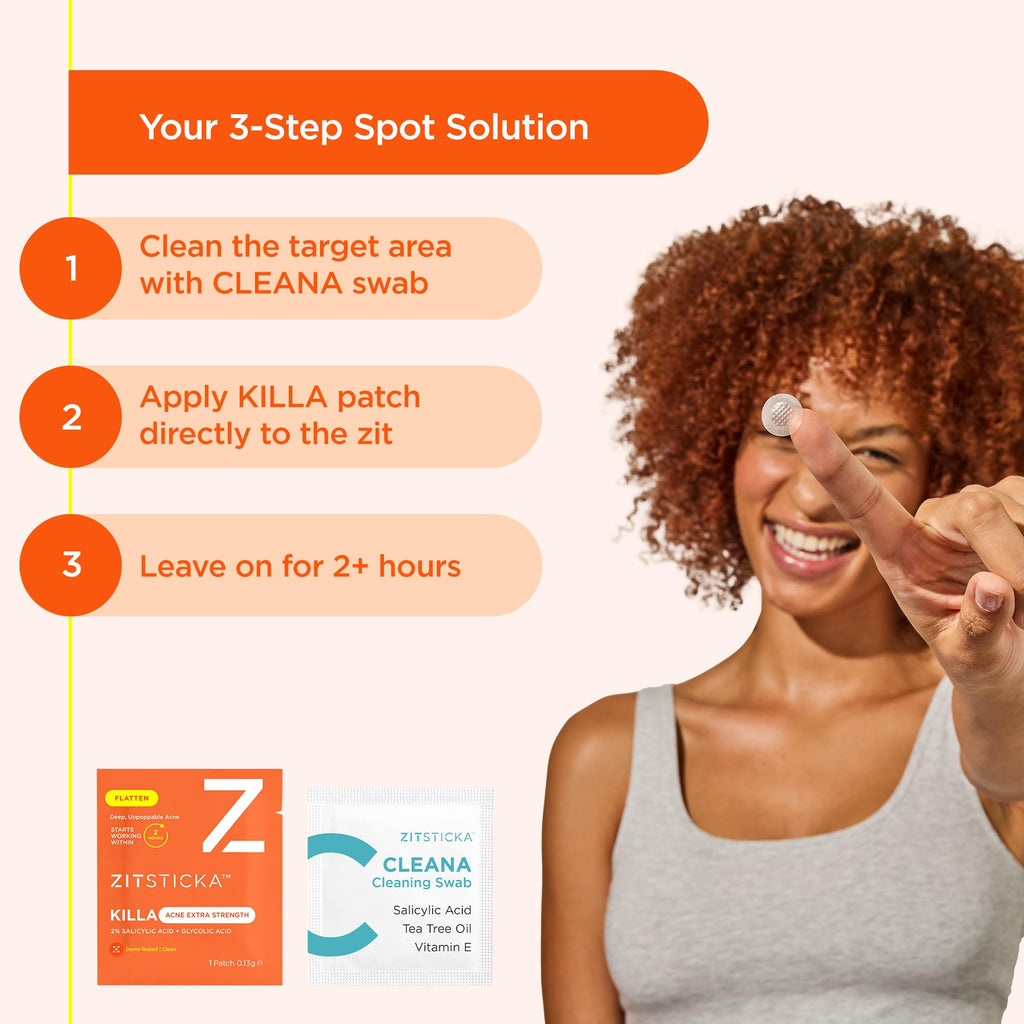 ZitSticka Extra Strength Killa Acne Microdart Patches for Face - OTC Acne Treatment with 2% Salicylic Acid - Fast Acting Microdarts for Deep, Early-Stage Zits & Blemish - 20 Count