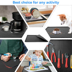 2 Pack Washer and Dryer Covers for the Top, 23.6'' x 19.7'' Silicone Rubber Mat for Laudry Machine & Dryer,Non-slip Heavy Duty Waterproof Washable Top Protector Mat Pad for Laundry & Kitchen