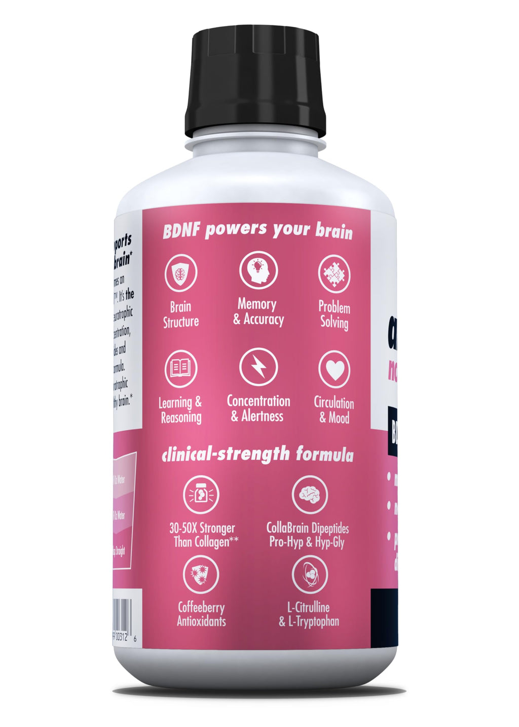 HEALTH DIRECT - AminoMind - Nootropic Collagen Supplement for Brain Health and BDNF - Pro-Hyp & Hyp-Gly Dipeptides, Coffeeberry Antioxidants - BlackBerry - 14 Fl Oz (28 Servings)