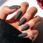 Glamnetic Halloween Press On Nails, Medium Almond, Matte, Red Bottom
