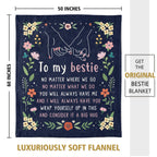 Best Friend Birthday Gifts for Women, Bestie Blanket Blue, 60" x 50"